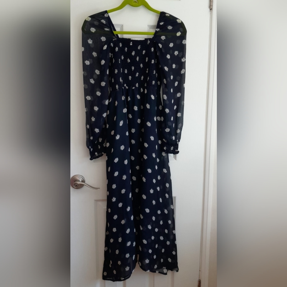 Amour Vert Carolina Phillipa Blue Maxi Dress Women's Size XS